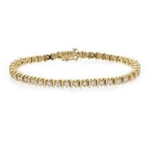 3.50 Carat Diamond Tennis 14K Yellow Gold Bracelet - $3,167.01