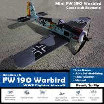 RC Airplane FW190 Warbird 4CH Aerobatics Aircraft Stunt 6 Axis Gyro Cont... - $163.37 CAD