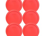 Pyrex 7201-PC 4 Cup Red Round Plastic Storage Lid, Made in USA - 6 Pack - $27.99
