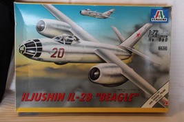 1/72 Scale Italeri, Iljushin IL-28 Beagle Jet Model Kit #060 BN Open box - $63.00