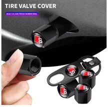 Audi S Line Tire Valve Caps with Keychain Car Wheel Stem Covers - $24.99