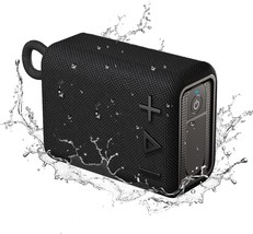 Royqueen Mini Waterproof Bluetooth Speaker, Small Portable Bluetooth, Black - £31.44 GBP