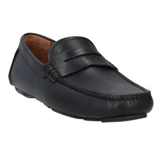 Bally Men&#39;s Black Calf Plain Warno Loafer Leather Driver Shoes Size US 12 EEE - £176.46 GBP