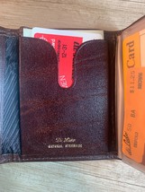 Vintage Di Lido Originals Tri-Fold Wallet: Mens: Natural Steerhide, Brown - £15.49 GBP