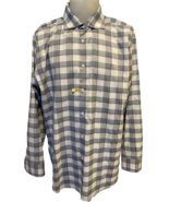 Perry Ellis Portfolio Men&#39;s Button Front Shirt 17 1/2, 34-35 Blue/White ... - $13.02 CAD