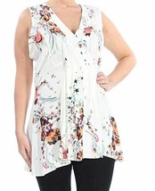 Free People Womens Small Ivory V Neck Back to The Basics Tunic NEW $98 - £27.22 GBP
