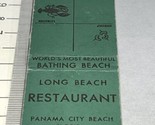 Matchbook Cover  Long Beach Restaurant  Panama City Beach,  FL. gmg  Uns... - £9.73 GBP