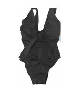 GREAT LENGTHS BLACK TIE FRONT SWIM ONE PIECE SWIMSUIT SIZE 8 FRINGE $78 ... - $38.99 CAD