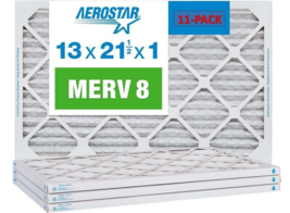 Aerostar  13&#39;&#39; x 21 1/2&#39;&#39; x 1&#39; MERV-8, Pleated Air Filter (11-BOX) - $79.20