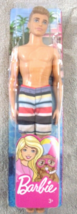 Barbie Ken Fashion Doll Blonde Hair Blue Eyes Striped Swimsuit 12&quot; NIB - £11.23 GBP