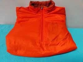 Rare Orange Patagonia Men&#39;s Pullover XL Puffer Jacket  Embroiled Logo 1/4 Zip - £149.05 GBP