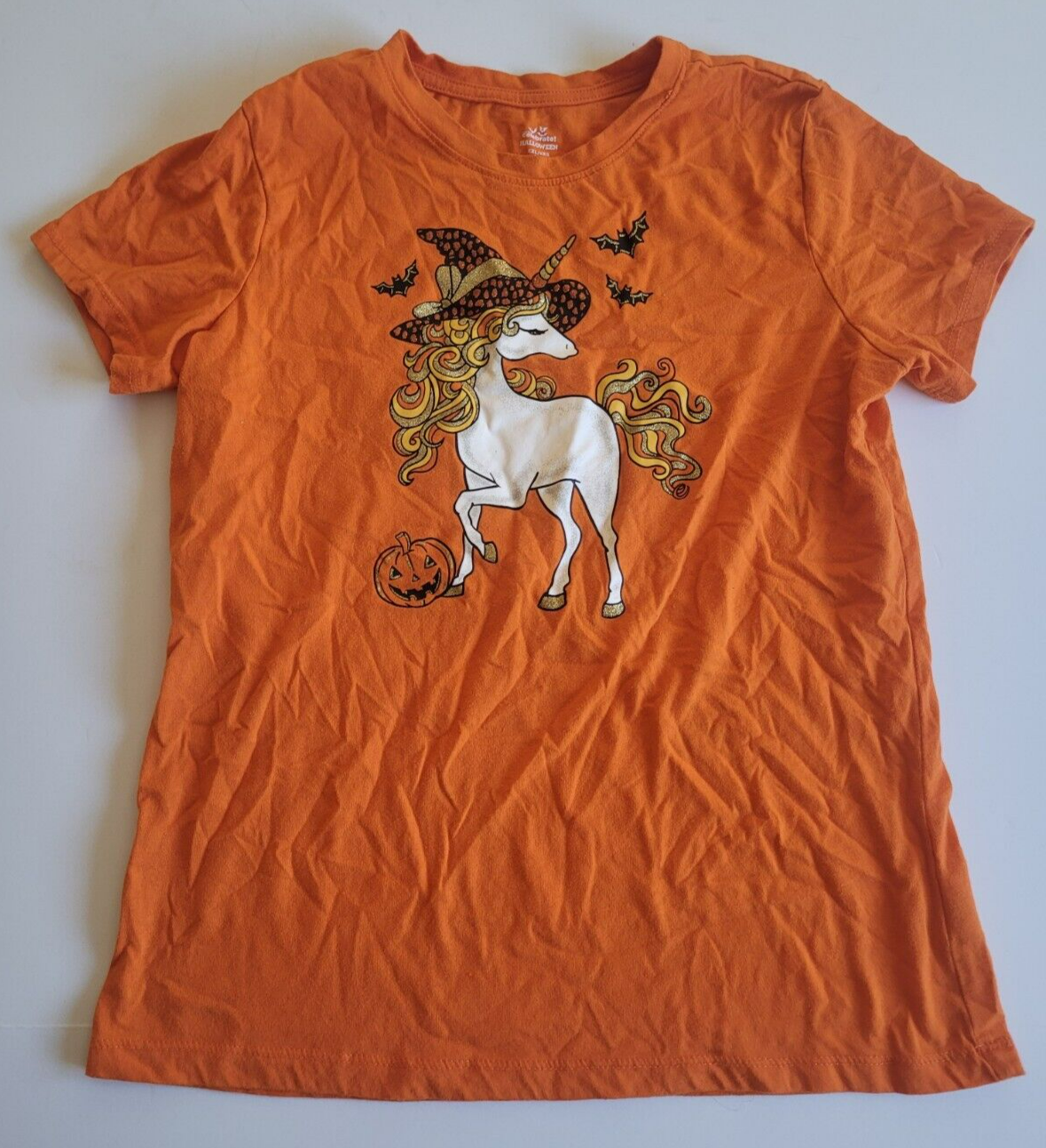 Primary image for Halloween Unicorn Way To Celebrate Halloween Girls Size 18 Shirt