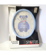 Vtg Sealed Spartus Waltham Quartz Blue Patchwork Bear Wall Clock Bedroom... - $985.95 MXN