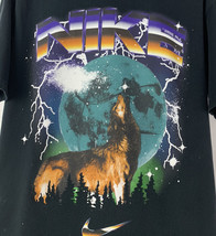 Nike T Shirt Basketball Howling Wolf Moon Lightning Thunder Swoosh Men’s Small - £19.65 GBP