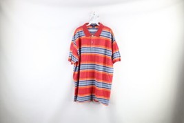 Vtg 90s Polo Sport Ralph Lauren Mens XL Faded Rainbow Striped Flag Polo Shirt - £47.58 GBP