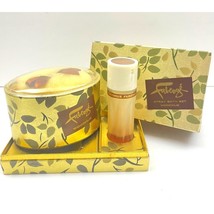 Vintage NOS Fabergé Woodhue Bath Powder 5 oz with Puff – Unopened, Retro... - $27.55