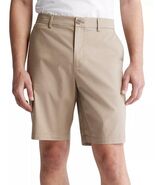 Calvin Klein Men's Refined Slim Fit 9in Shorts - Greige Beige-36W - $37.99