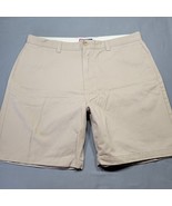 Chaps Men Shorts Size 38 Tan Classic Khaki Flat Front Chino Logo Lightwe... - £12.03 GBP