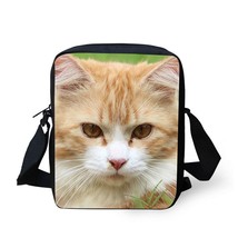 HUE MASTER 3D printing cat Messenger bags for boys girls single Crossbody bag fo - £52.31 GBP