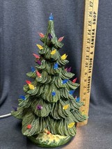 Vintage Lighted ceramic Christmas tree 15 inches tall  Base As Is - £67.67 GBP