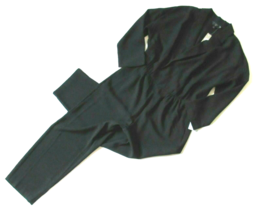 NWT J.Crew Lapel Jumpsuit in Black Everyday Crepe Surplice Tapered Jumpsuit 12 - £53.55 GBP