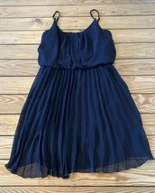 Bisou Bisou Michele Bohbot Women’s Pleated Sleeveless Dress Size 8 Black S4 - £10.83 GBP