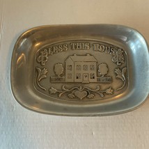 Wilton Armetale Pewter &quot;Bless This House&quot; Bread Platter Serving Tray - £14.78 GBP
