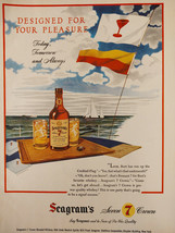 1946 Original Esquire Art WWII Era Ads Seagrams 7 Crown Whiskey Stafford... - £5.16 GBP