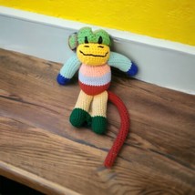 DIY Crochet Amigurumi Multicolored Monkey 13&quot; Colorful Handmade New - £21.89 GBP