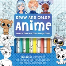 Draw &amp; Color Anime Kit: Learn to Draw and Color Manga Cuties [Hardcover] Editors - £19.16 GBP