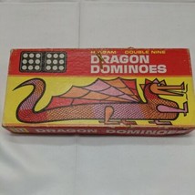 Vintage Dragon Dominoes Halsam Products Double Nine 55 Pieces Board Game - £16.88 GBP