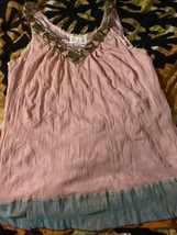 213 By Michelle Kim Black   Beautiful Pink Butterfly Whimsical  Top Size M - $39.60