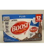 12-Pack BOOST Plus Ready to Drink Nutritional Balanced Drink Rich Chocol... - $280.00 MXN