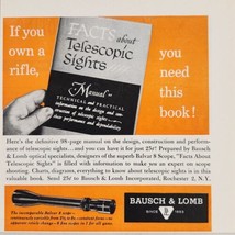 1962 Print Ad Bausch &amp; Lomb Balvar 8 Rifle Scopes Facts Rochester,New York - £11.10 GBP