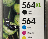 HP 564XL Black 564 Cyan Magenta Yellow Ink Cartridge N9H60FN Exp 2025 Se... - £44.21 GBP
