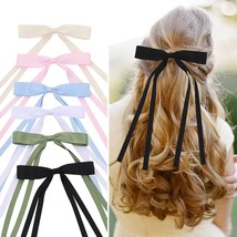 Purggy 6 Pcs Hair Bows for Women Clips -Hair Ribbon Bowknot Tassel Claw ... - £7.10 GBP