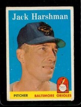 Vintage Baseball Trading Card Topps 1958 #217 Jack Harshman Baltimore Orioles - £8.43 GBP