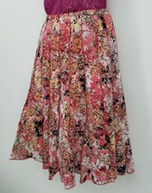 Christopher &amp; Banks Pleated Skirt Women&#39;s Size PS Pink Floral Multicolor... - $12.00