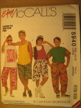 Uncut Sewing Pattern 1992 Mc Call's Large 12,14 5940 Shirt Top Pant Shorts [Z180] - £3.13 GBP