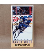 1993-94 Fleer PowerPlay #35 Randy Wood SIGNED Autograph Buffalo Sabres Card - $4.03 CAD