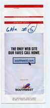 Southwest Airlines Ticket Jacket The Only web Site Our Fares Call Home 2002 - $17.82