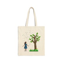 New Cotton Canvas Tote Bag Earth Day 15 in x 16 in with Hande Canvas Reuseable - £9.27 GBP