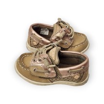 Sperry Top Sider Boat Shoe Songfish Jr Little Girl&#39;s Size 6W Rose Gold - £23.31 GBP