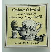 Crabtree &amp; Evelyn Sweet Almond Oil Shaving Mug Refill Soap 1.7 oz Vintag... - £31.32 GBP