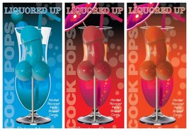 LIQUORED UP PENIS SHAPE CANDY COCK POPS GAG GIFT PARTY FAVOR - $10.99
