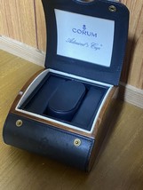 Corum Brown Wooden Koram Admiral Cup Watch Box Vintage Travel Case-
show... - $113.32
