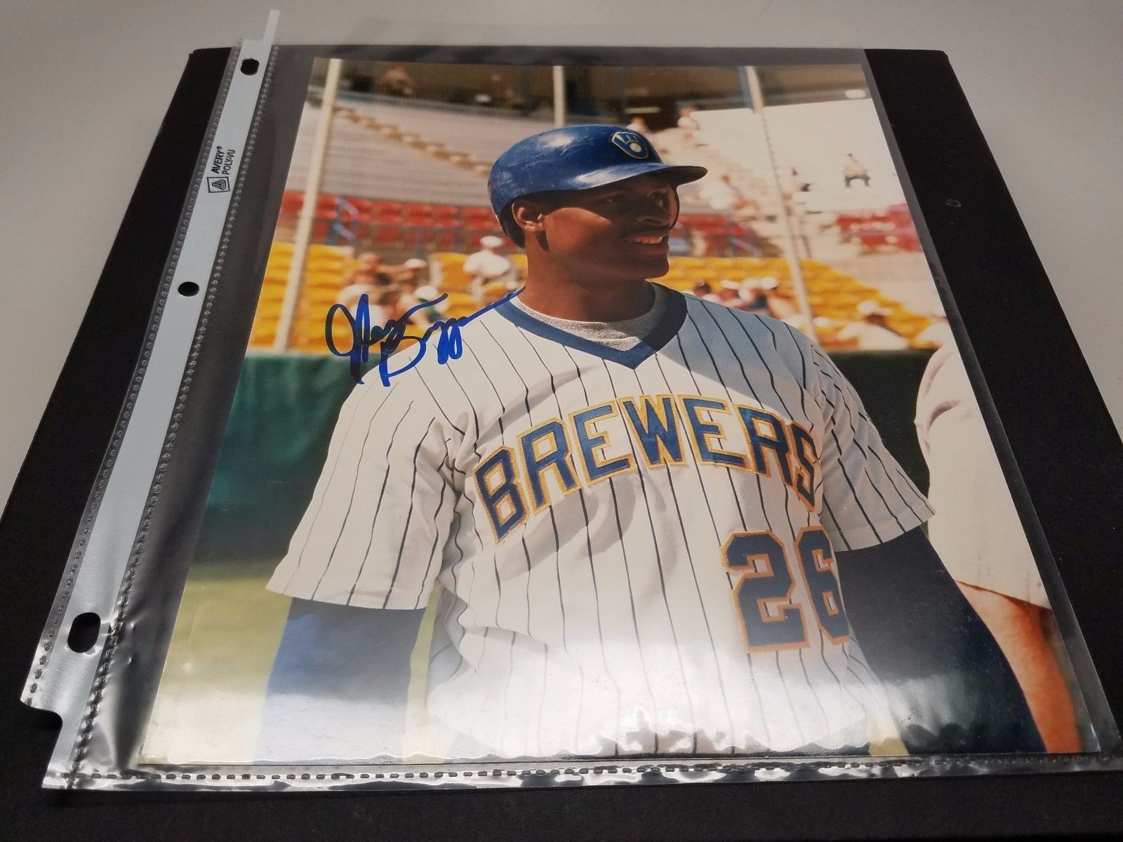 Glenn Braggs Autographed 8x10 Photo w/ COA Milwaukee Brewers - $7.42