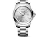 Longines Conquest 41 MM Stainless Steel Silver Dial Quartz Watch L37594766 - £511.89 GBP