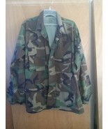 Mens Woodland Camouflage Military  Shirt Uniform Coat Army Medium H 67to71 - £29.51 GBP