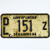 1984 United States Illinois Land of Lincoln Dealer License Plate DL 151 Z - £13.26 GBP